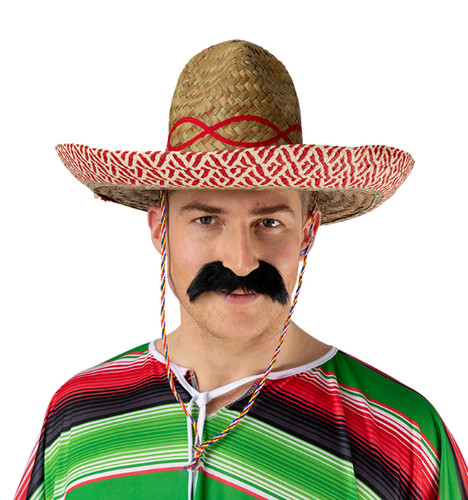 New mexican sombrero hat red - mexican,