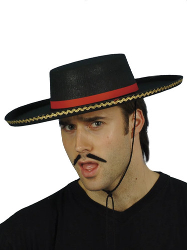 Black red spanish hat mens - spanish,