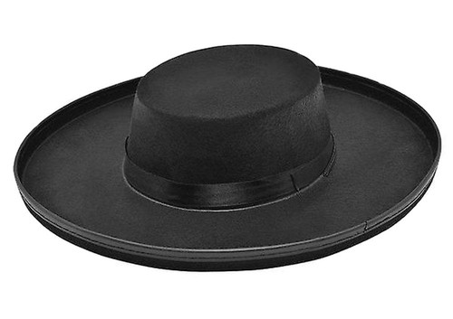 Adults black felt highwayman - adults,